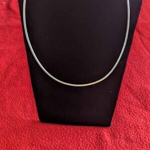 Sterling Silver Omega Chain Necklace 17.5 inches